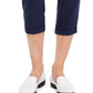 Calça feminina Paperbag cropped Maison Jules, azul marinho, tamanho médio