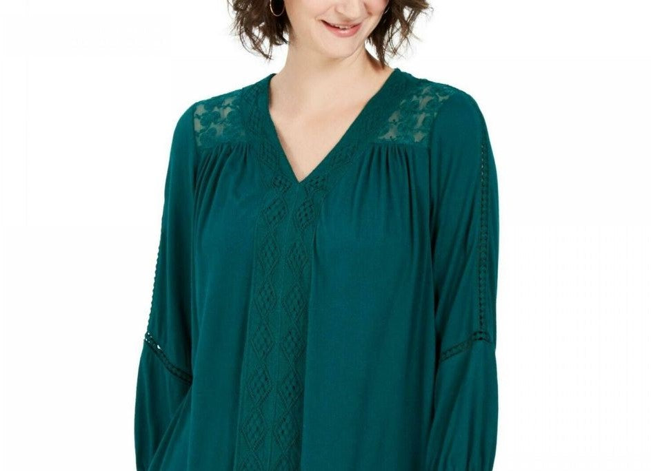 Top de crochê feminino com renda nas costas, verde, tamanho extra pequeno, estilo &amp; co
