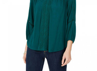 Top de crochê feminino com renda nas costas, verde, tamanho extra pequeno, estilo &amp; co