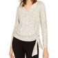 INC International Concepts Top Feminino Petite Lantejoulas Sobrepeliz Prata Tamanho Petit
