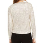 INC International Concepts Top Feminino Petite Lantejoulas Sobrepeliz Prata Tamanho Petit