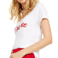 Camiseta feminina J'Adore da INC International Concepts, branca, tamanho X-S