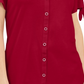 Karen Scott Blusa Feminina com Botões Frontais Vermelha Tamanho X-S