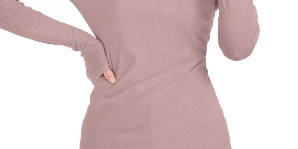 Blusa feminina canelada com decote quadrado, rosa, tamanho médio, da INC International Concepts