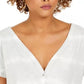 Blusa tie-dye com amarração frontal feminina Style &amp; Co, cinza, tamanho extragrande