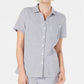 Camisa feminina Karen Scott de algodão seersucker, azul, tamanho grande