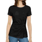 Blusa feminina Ponte Knit Twist da INC International Concepts, preta, tamanho pequeno