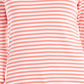 Charter Club Blusa listrada feminina manga 3/4 vermelha tamanho pequeno