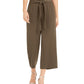 Calça Culotte Feminina com Amarração Frontal da INC International Concepts, Verde, Tamanho Médio