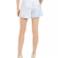 Shorts femininos com estampa tie-dye e mistura de linho da INC International Concepts, azul, tamanho 12