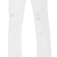Calça jeans feminina reta e rasgada, estilo &amp; co, branca, tamanho 2