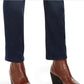 Jeans feminino estilo &amp; co moderno reto cintura média azul tamanho 4