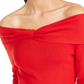 Suéter feminino com decote ombro a ombro da INC International Concepts, vermelho, tamanho pequeno