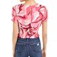 Blusa feminina estampada Bar III vermelha tamanho XX-G