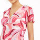 Blusa feminina estampada Bar III vermelha tamanho XX-G