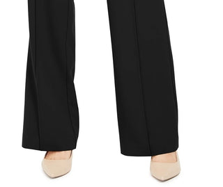 Calças Alfani Femininas Pintuck Tummy-Control Pretas Tamanho 14 Petite