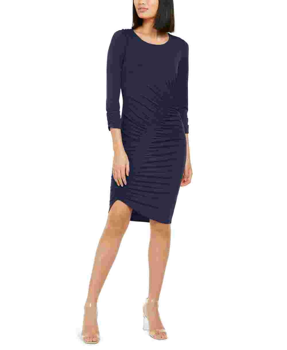 Vestido justo feminino INC International Concepts azul tamanho grande