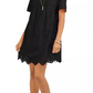Vestido babydoll feminino com ilhós Style &amp; Co, preto, tamanho pequeno