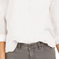Blusa popover texturizada lisa feminina Style &amp; Co, branca, tamanho X-S