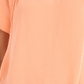 Blusa feminina estilo &amp; co, manga curta, laranja, tamanho extra pequeno