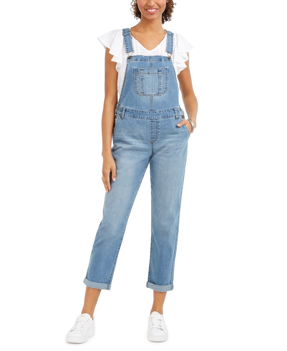Macacão jeans feminino Style &amp; Co Azul tamanho médio