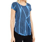 Camiseta feminina Alfani com estampa de malha, azul marinho, tamanho XX-G