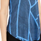 Camiseta feminina Alfani com estampa de malha, azul marinho, tamanho XX-G