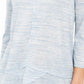 Blusa feminina com decote em V estilo &amp; co, azul, tamanho médio