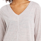 Top feminino com decote em V estilo &amp; co, rosa, tamanho extrapequeno