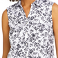 Camisa feminina sem mangas com estampa Toile Charter Club, preta, tamanho 16