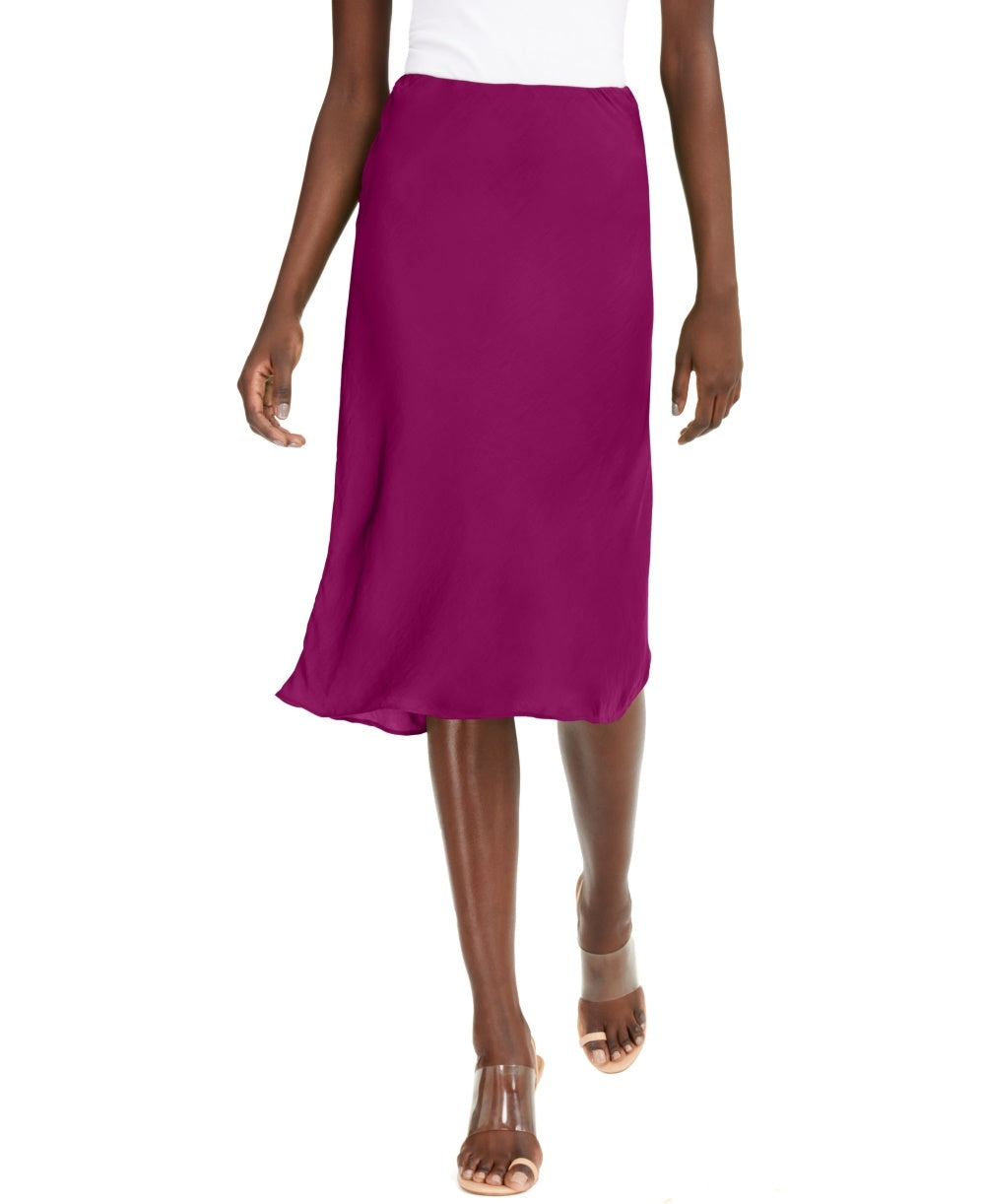 INC International Concepts Saia Lápis Feminina Lisa Abaixo do Joelho Rosa Tamanho Grande