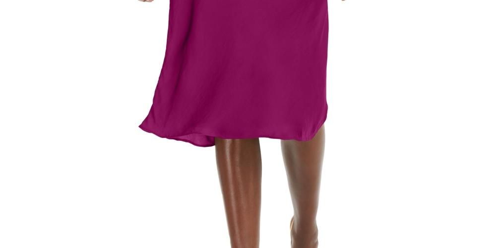 INC International Concepts Saia Lápis Feminina Lisa Abaixo do Joelho Rosa Tamanho Grande