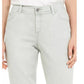 Calça jeans feminina com bainha desfiada e perna reta, tamanho 4, verde, da INC International Concepts