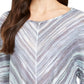 Top listrado feminino Style &amp; Co com amarração frontal, azul-marinho, tamanho extragrande