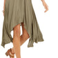 Vestido feminino estilo &amp; co com bainha de lenço verde tamanho extrapequeno
