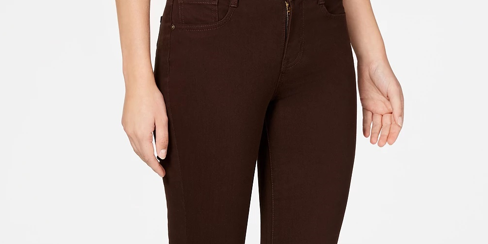 Jeans skinny feminino Style &amp; Co Tummy Control vermelho tamanho 4 Petite