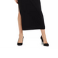 Vestido longo feminino INC International Concepts com cinto e um ombro, preto, tamanho pequeno