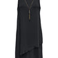 Vestido justo com colar e detalhes embelezados da coleção JM, preto, tamanho pequeno