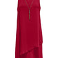 Vestido tubinho com colar e detalhes em renda JM Collection para mulheres, tamanho XX-G, vermelho