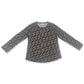 Camisa Henley Estampada Feminina Style &amp; Co Preta Tamanho Grande