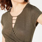 Blusa com detalhe de barra envolvente BCX Juniors verde escuro tamanho pequeno