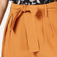 Shorts de crepe com cinto Bar III feminino marrom escuro tamanho 10