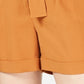 Shorts de crepe com cinto Bar III feminino marrom escuro tamanho 10