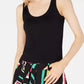Blusa sem mangas feminina Bar III, preta, tamanho grande