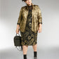 Blazer feminino Bar III, moderno, plus size, metálico, com um botão, dourado, tamanho 18W
