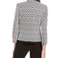 Jaqueta feminina Kasper Petite Zig-Zag Jacquard em malha, cor carvão, tamanho 2 P