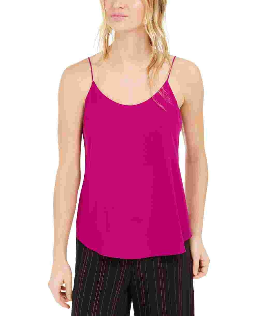 Camisola feminina Bar III com decote redondo, rosa, tamanho grande