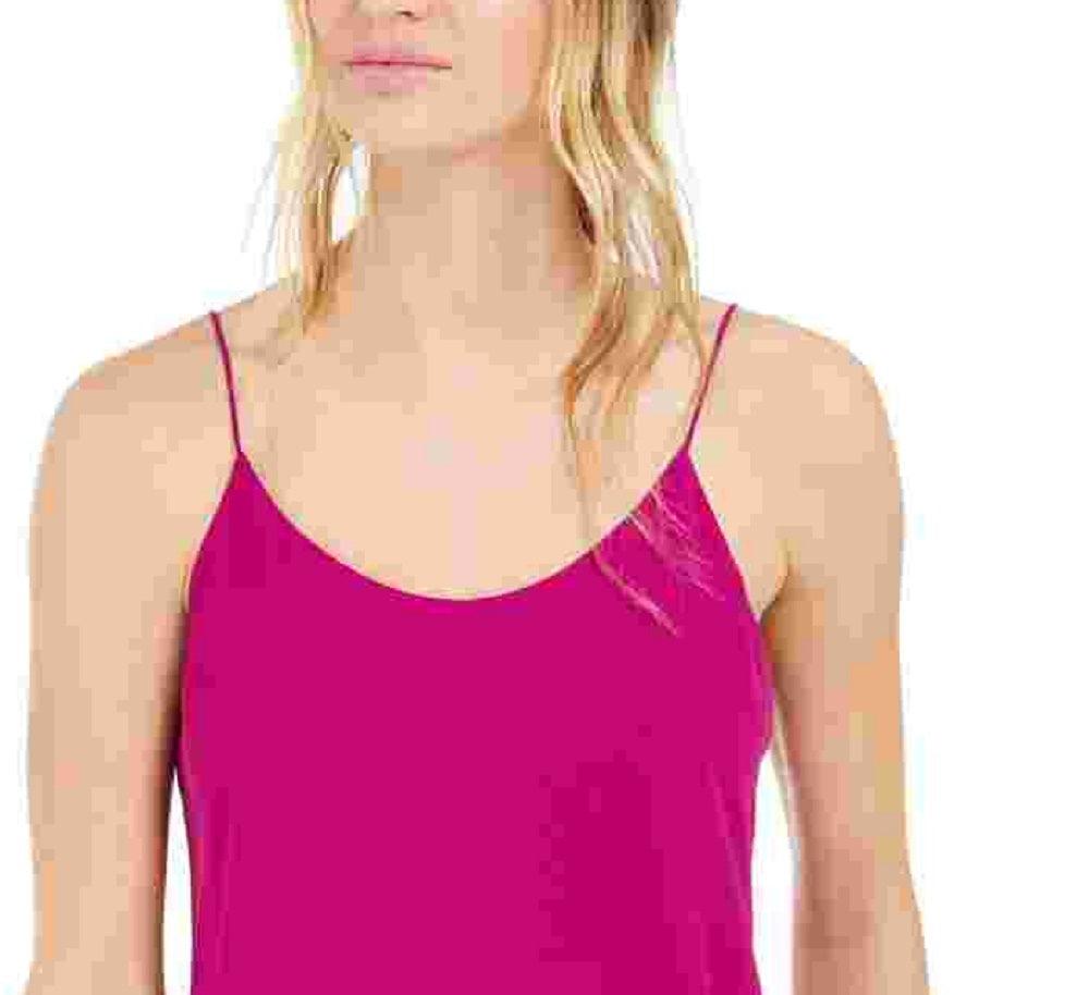 Camisola feminina Bar III com decote redondo, rosa, tamanho grande