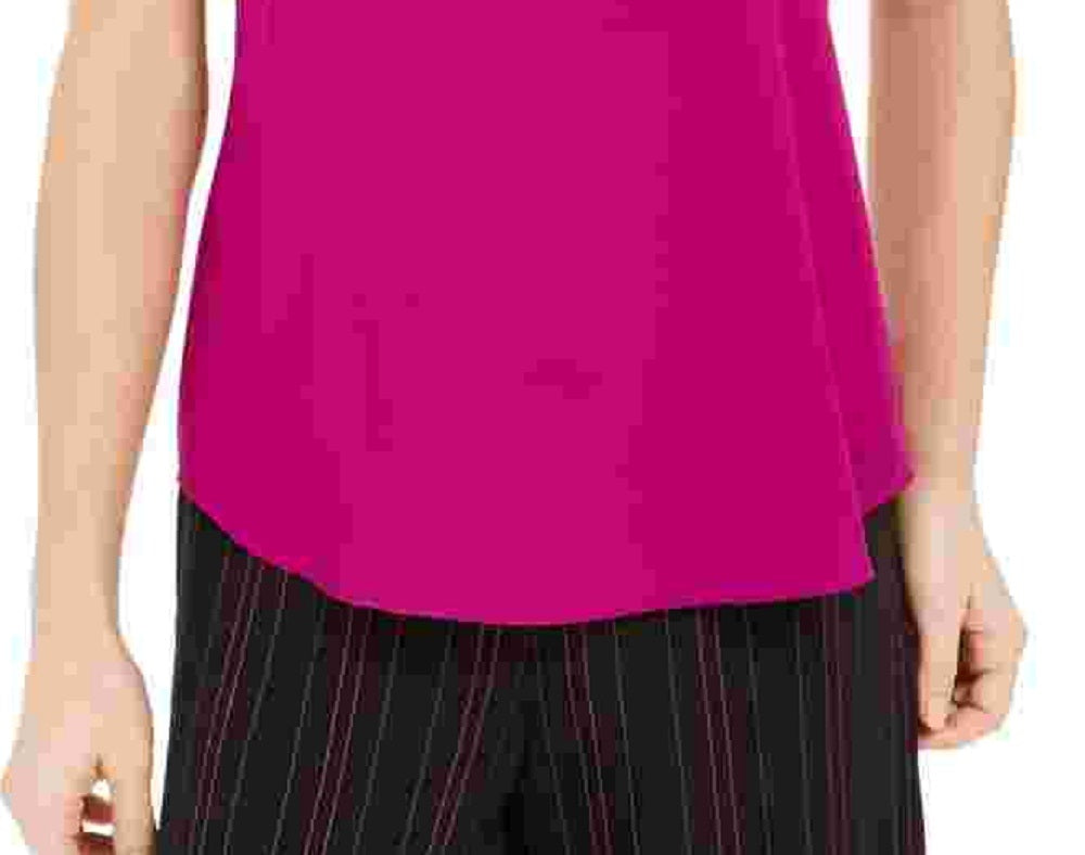 Camisola feminina Bar III com decote redondo, rosa, tamanho grande