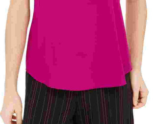 Camisola feminina Bar III com decote redondo, rosa, tamanho grande